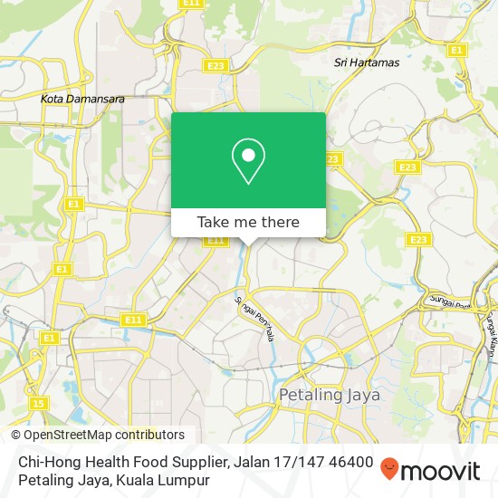 Chi-Hong Health Food Supplier, Jalan 17 / 147 46400 Petaling Jaya map