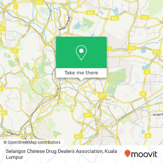Selangor Chinese Drug Dealers Association map