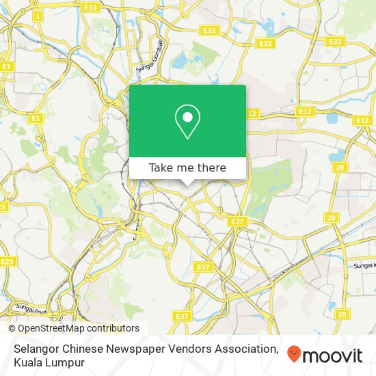 Selangor Chinese Newspaper Vendors Association map