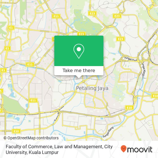 Faculty of Commerce, Law and Management, City University map