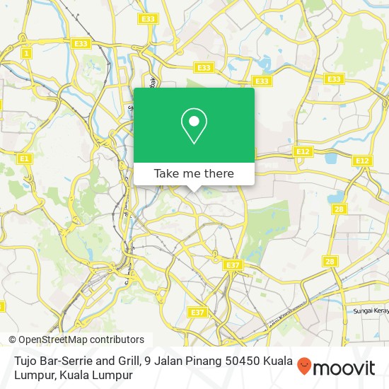 Tujo Bar-Serrie and Grill, 9 Jalan Pinang 50450 Kuala Lumpur map