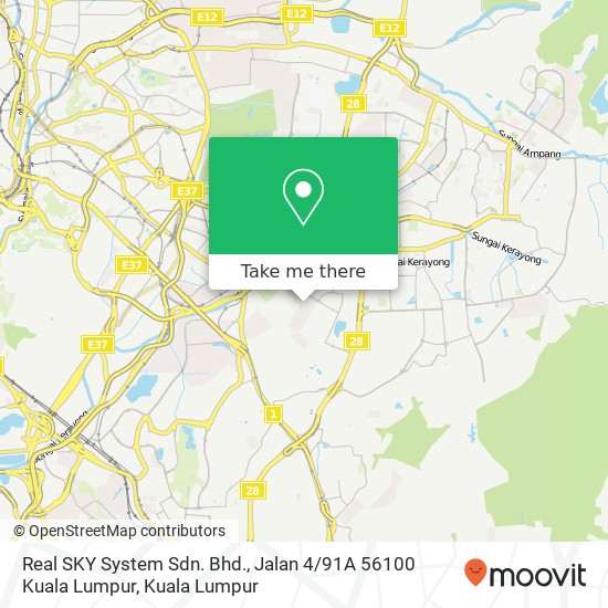 Peta Real SKY System Sdn. Bhd., Jalan 4 / 91A 56100 Kuala Lumpur