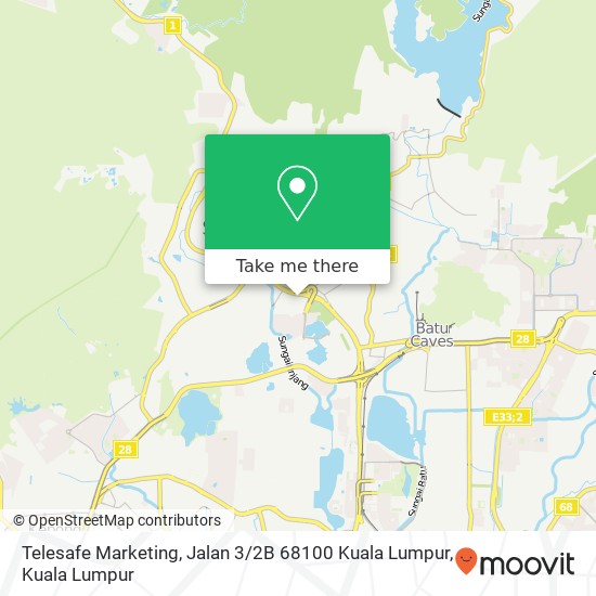 Peta Telesafe Marketing, Jalan 3 / 2B 68100 Kuala Lumpur