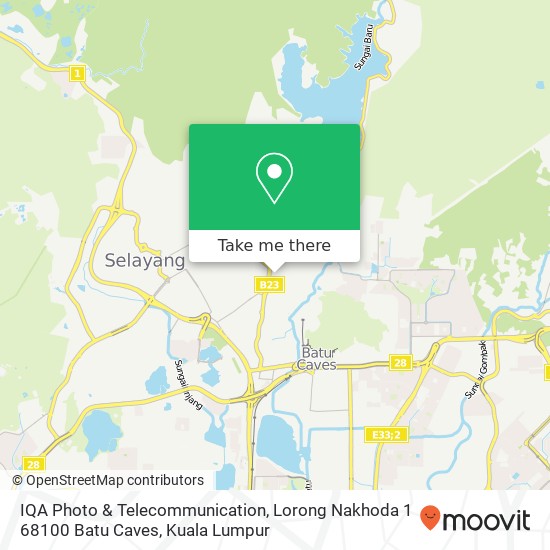 Peta IQA Photo & Telecommunication, Lorong Nakhoda 1 68100 Batu Caves
