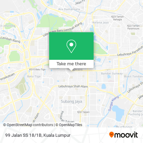 99 Jalan SS 18/1B map