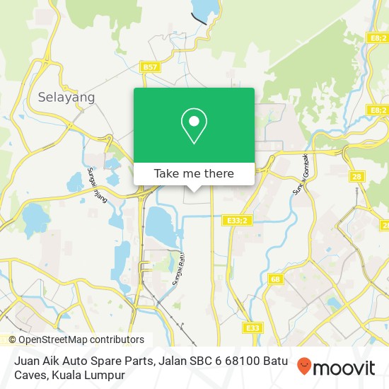 Juan Aik Auto Spare Parts, Jalan SBC 6 68100 Batu Caves map