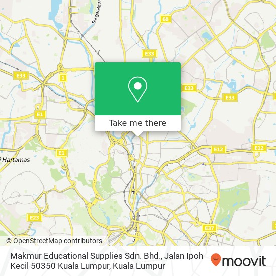 Peta Makmur Educational Supplies Sdn. Bhd., Jalan Ipoh Kecil 50350 Kuala Lumpur