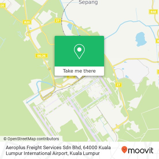 Aeroplus Freight Services Sdn Bhd, 64000 Kuala Lumpur International Airport map
