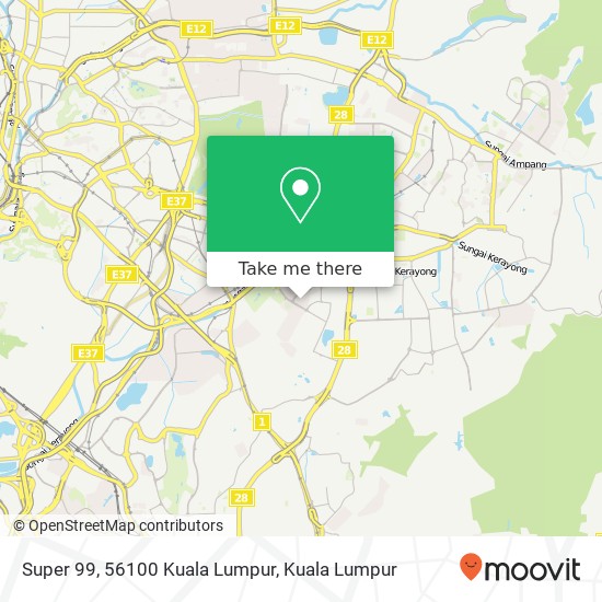 Super 99, 56100 Kuala Lumpur map