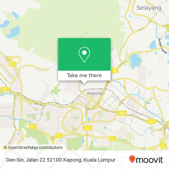 Den-Sin, Jalan 22 52100 Kepong map