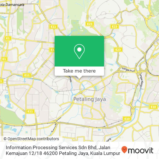 Information Processing Services Sdn Bhd, Jalan Kemajuan 12 / 18 46200 Petaling Jaya map