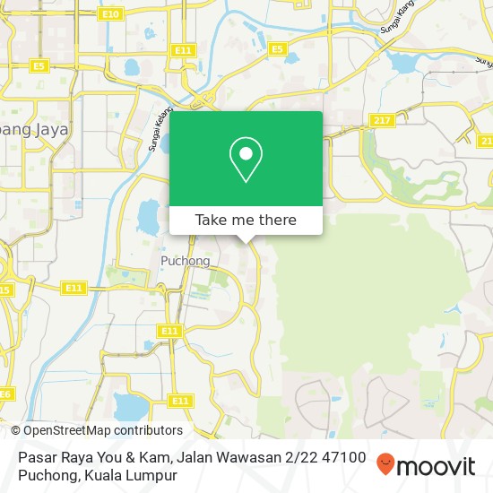 Pasar Raya You & Kam, Jalan Wawasan 2 / 22 47100 Puchong map