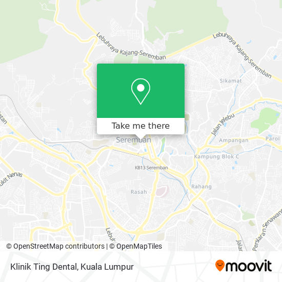 Klinik Ting Dental map