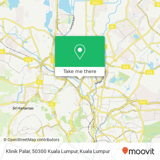 Peta Klinik Palar, 50300 Kuala Lumpur
