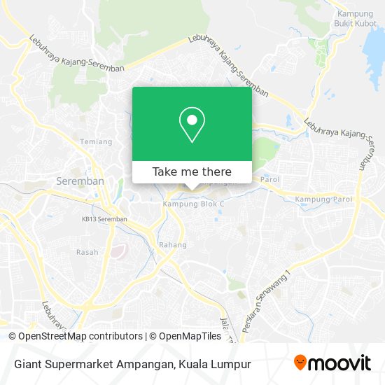 Giant Supermarket Ampangan map