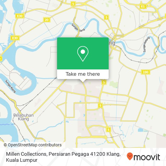 Millen Collections, Persiaran Pegaga 41200 Klang map