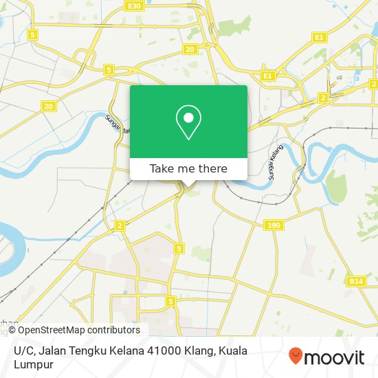 Peta U / C, Jalan Tengku Kelana 41000 Klang