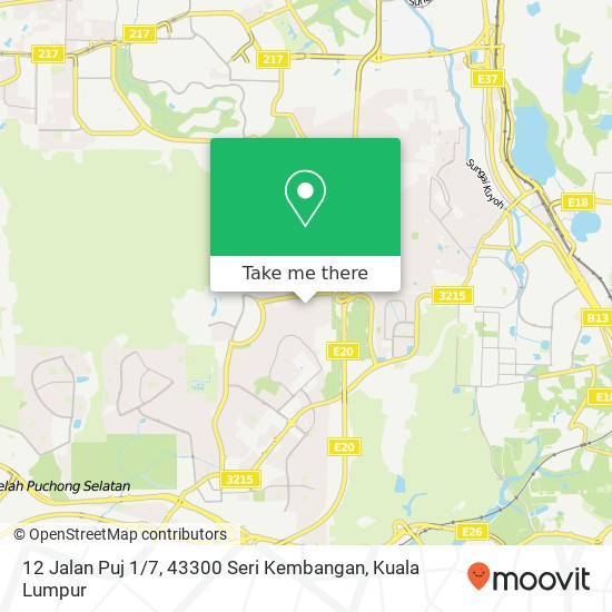 12 Jalan Puj 1 / 7, 43300 Seri Kembangan map