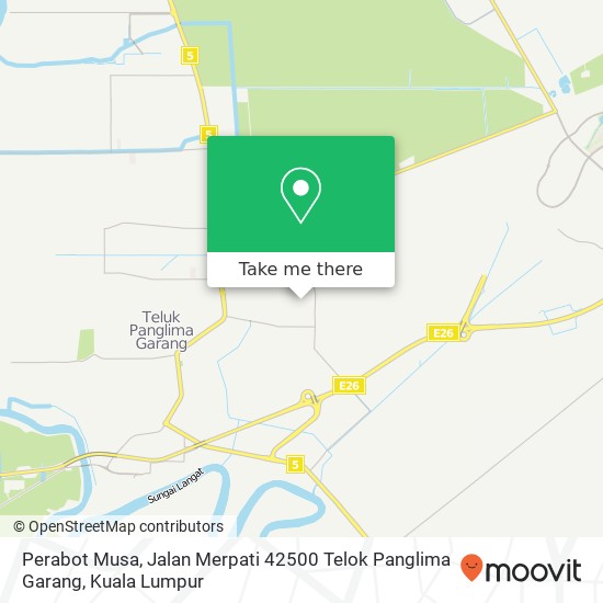 Perabot Musa, Jalan Merpati 42500 Telok Panglima Garang map