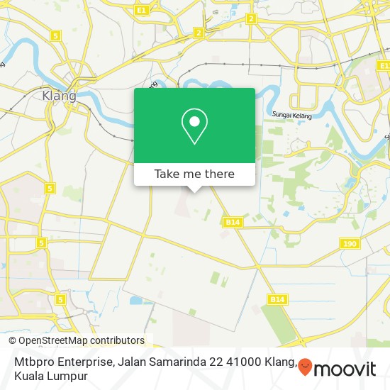 Peta Mtbpro Enterprise, Jalan Samarinda 22 41000 Klang