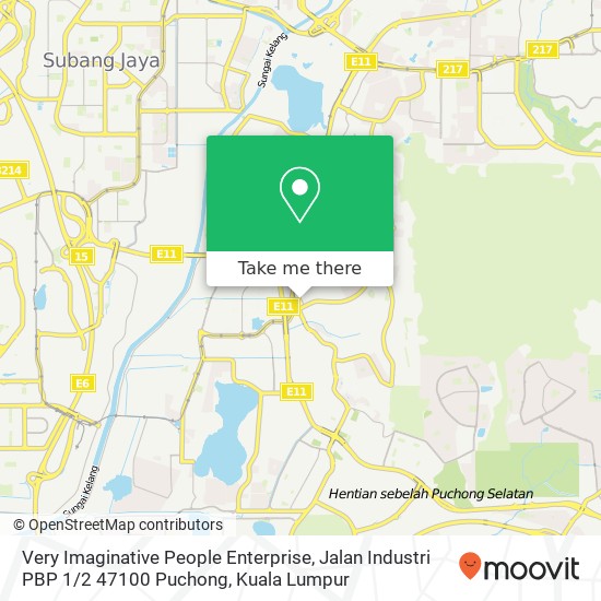 Very Imaginative People Enterprise, Jalan Industri PBP 1 / 2 47100 Puchong map