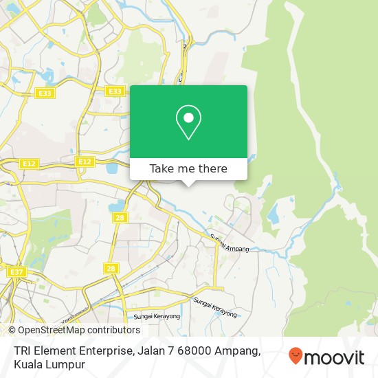 TRI Element Enterprise, Jalan 7 68000 Ampang map