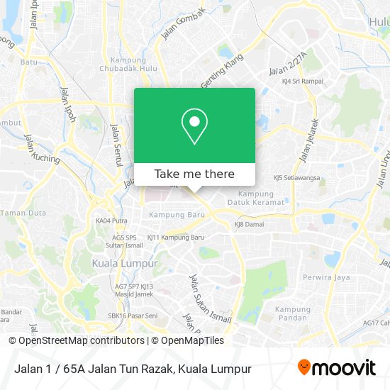 Peta Jalan 1 / 65A Jalan Tun Razak