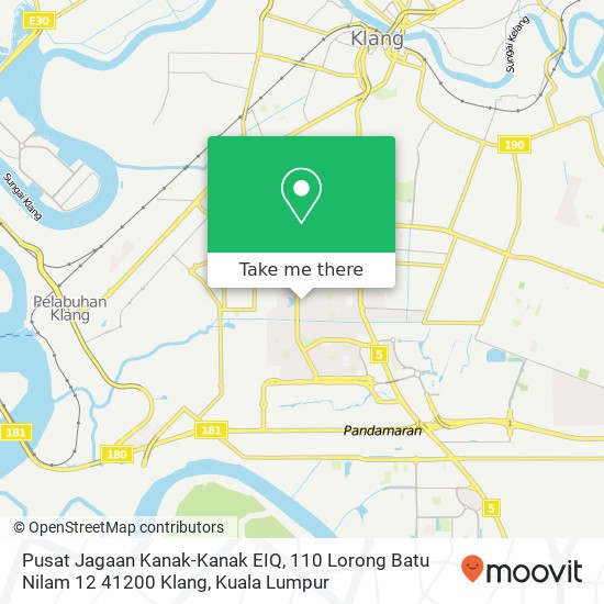 Pusat Jagaan Kanak-Kanak EIQ, 110 Lorong Batu Nilam 12 41200 Klang map