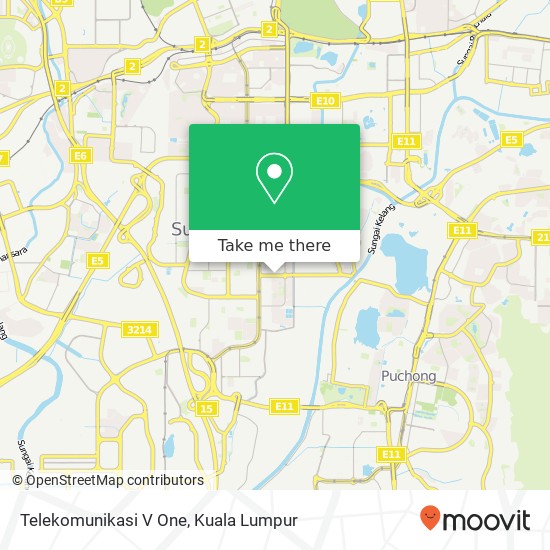 Telekomunikasi V One map