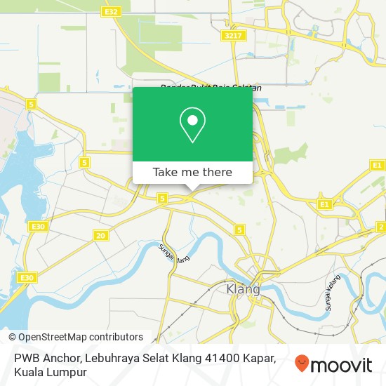 PWB Anchor, Lebuhraya Selat Klang 41400 Kapar map