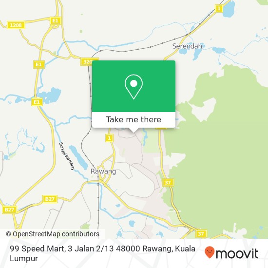 99 Speed Mart, 3 Jalan 2 / 13 48000 Rawang map