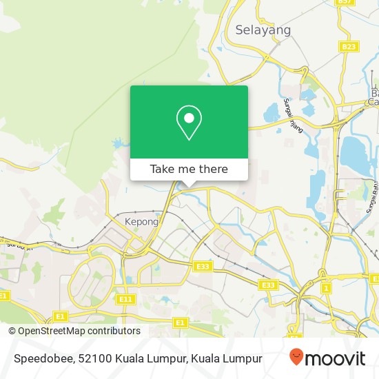 Speedobee, 52100 Kuala Lumpur map