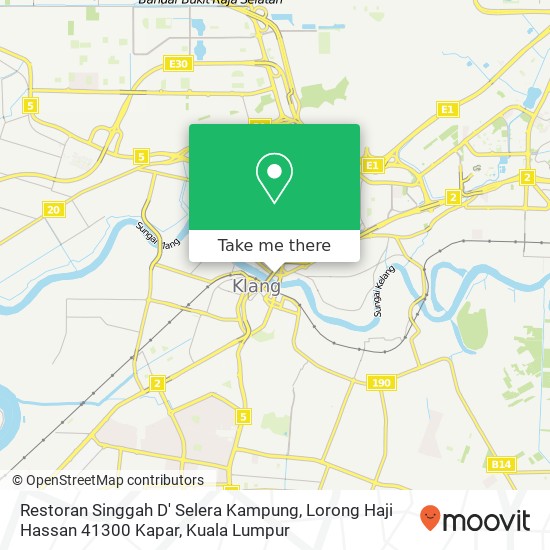 Restoran Singgah D' Selera Kampung, Lorong Haji Hassan 41300 Kapar map
