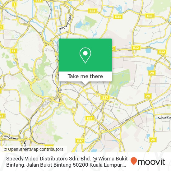 Speedy Video Distributors Sdn. Bhd. @ Wisma Bukit Bintang, Jalan Bukit Bintang 50200 Kuala Lumpur map