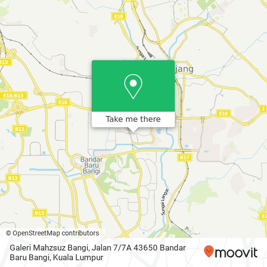 Peta Galeri Mahzsuz Bangi, Jalan 7 / 7A 43650 Bandar Baru Bangi