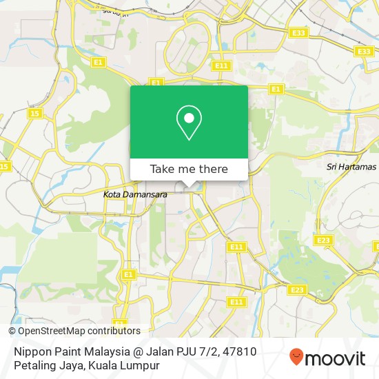 Nippon Paint Malaysia @ Jalan PJU 7 / 2, 47810 Petaling Jaya map