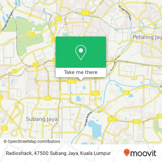 Radioshack, 47500 Subang Jaya map