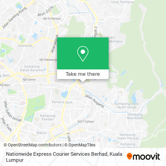 Nationwide Express Courier Services Berhad map