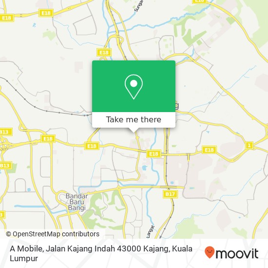 Peta A Mobile, Jalan Kajang Indah 43000 Kajang