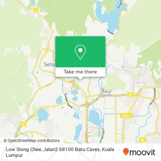 Peta Low Siong Chee, Jalan2 68100 Batu Caves