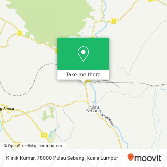 Peta Klinik Kumar, 78000 Pulau Sebang