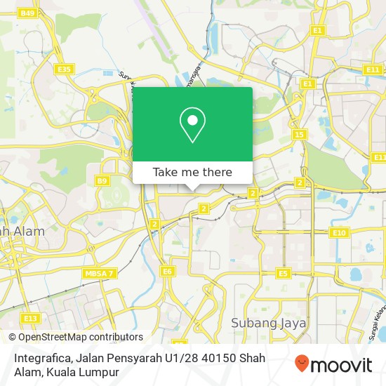 Integrafica, Jalan Pensyarah U1 / 28 40150 Shah Alam map
