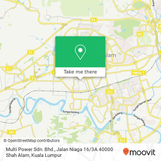 Multi Power Sdn. Bhd., Jalan Niaga 16 / 3A 40000 Shah Alam map