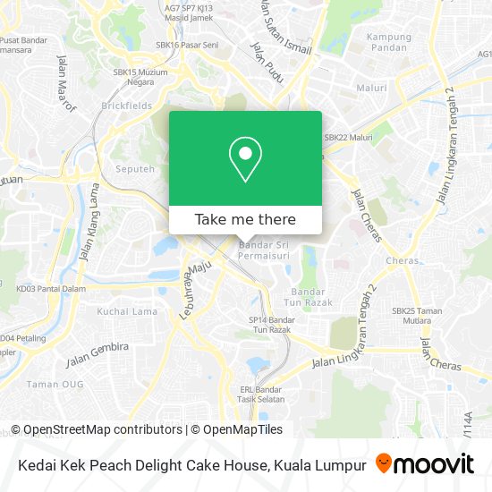 Kedai Kek Peach Delight Cake House map