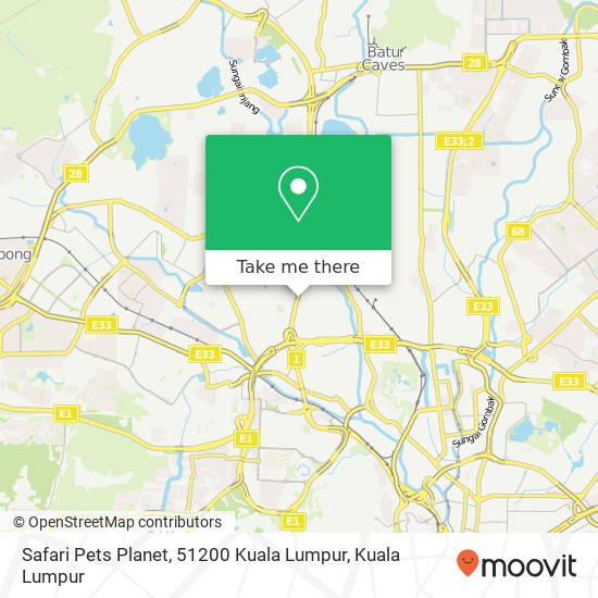 Safari Pets Planet, 51200 Kuala Lumpur map