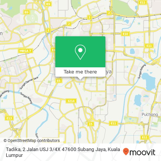 Peta Tadika, 2 Jalan USJ 3 / 4X 47600 Subang Jaya