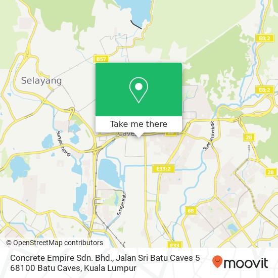 Peta Concrete Empire Sdn. Bhd., Jalan Sri Batu Caves 5 68100 Batu Caves