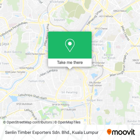 Peta Senlin Timber Exporters Sdn. Bhd.