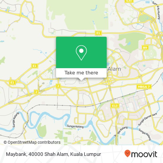 Maybank, 40000 Shah Alam map