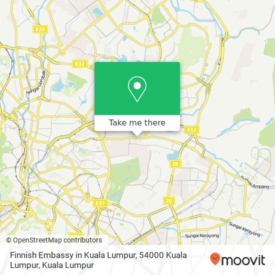 Finnish Embassy in Kuala Lumpur, 54000 Kuala Lumpur map